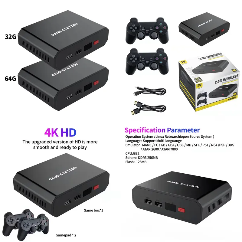 Gaming Console Controller - Console de Jeu Vidéo HD M8plus